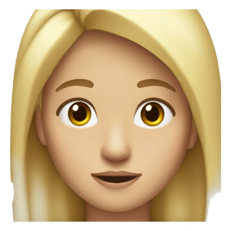 The blonde girl thought about it sticker