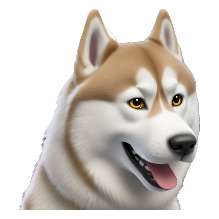 Red Siberian husky howling at the moon sticker