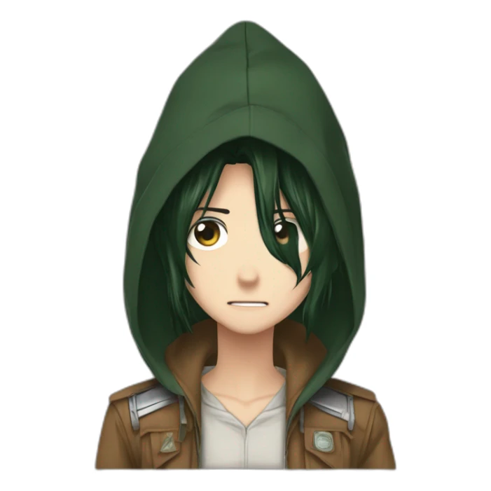 Levi of Attack titan wears forest-green clothes sticker