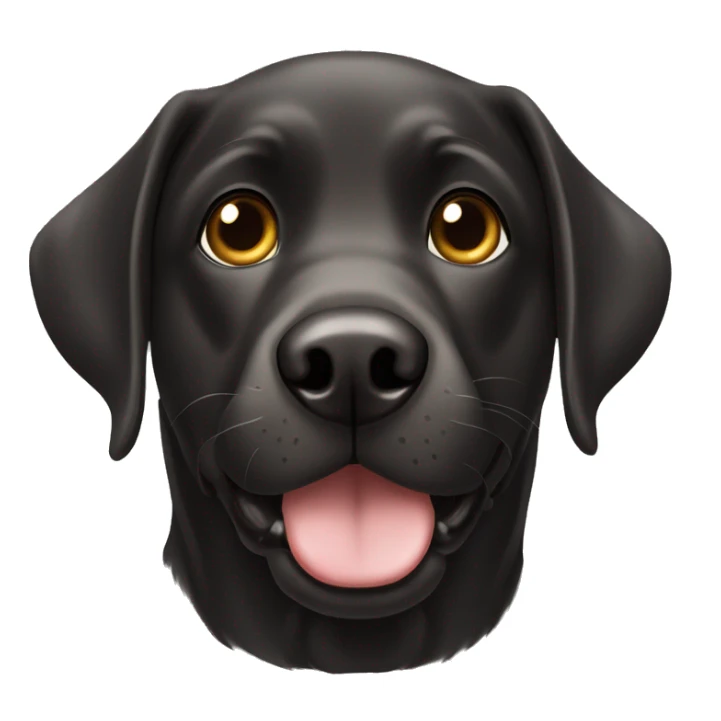 Black labrador retriever with hazel eyes sticker