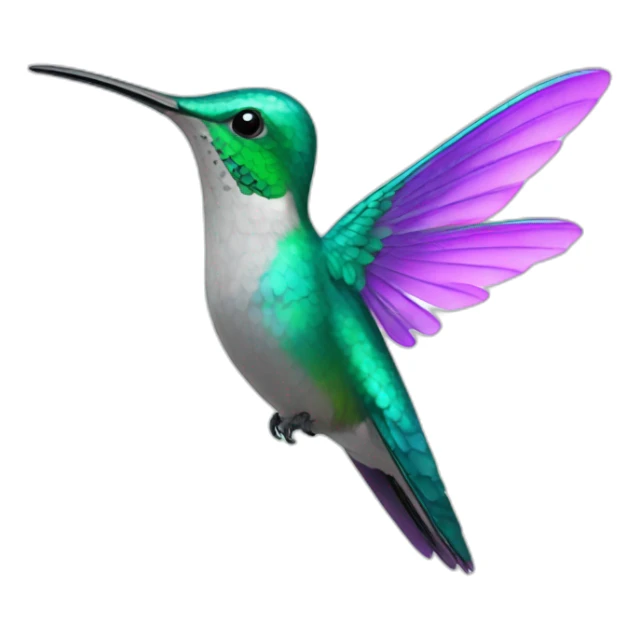 Hummingbird with aura of electrical power sticker