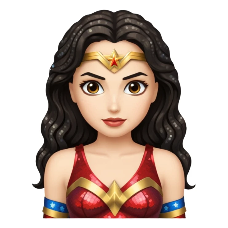 Wonder Woman with Sequin Outfit sticker