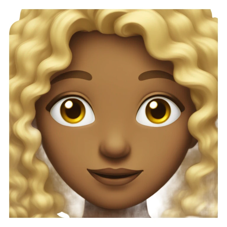 Just face with a girl curly hair wink sticker