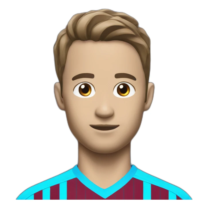 Burgundy blue striped Trabzonspor jersey sticker