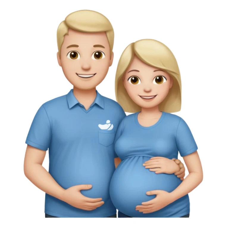 one man is pregnant. one man is not. sticker