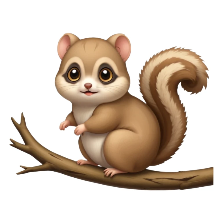 Fat and cute Japanese flying squirrel  sticker