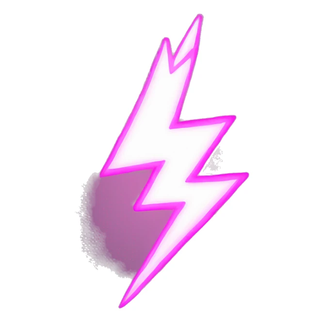 pink lightning  sticker