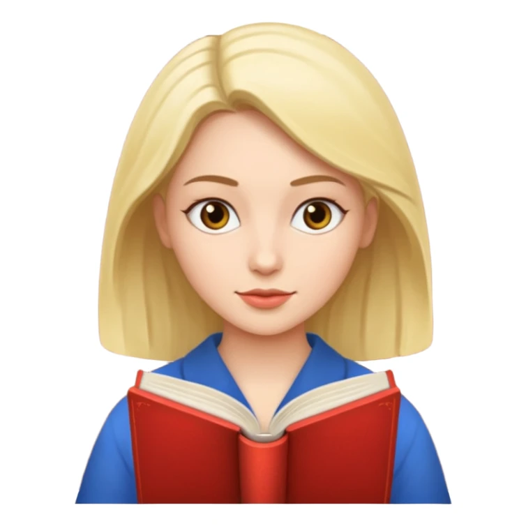 a woman reading a book sticker