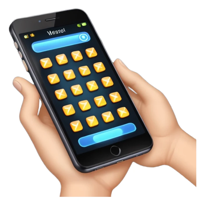 a phone showing the game weaver being played on it  sticker
