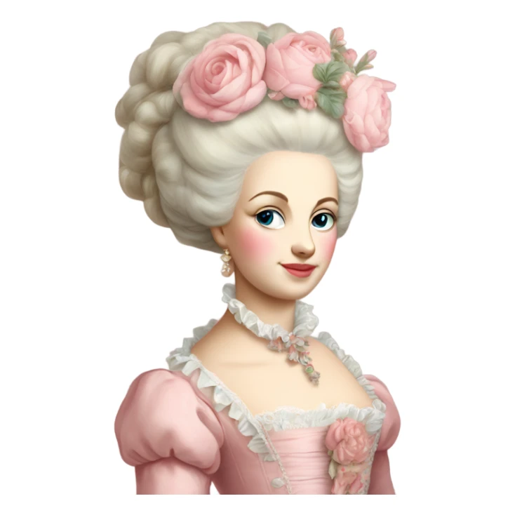 Dainty floral soft pink marie antoinette painting sticker