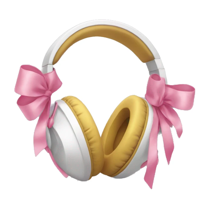 Headphones with pink bows sticker