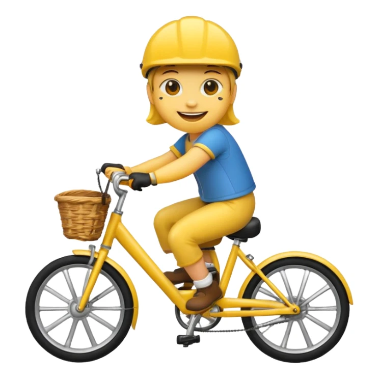 Emoji riding bike  sticker