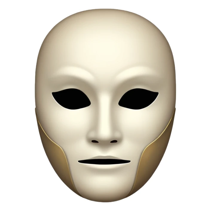 Vessel from Sleep Token, masked figure, mysterious, shadowy, enigmatic, stylized as an emoji sticker