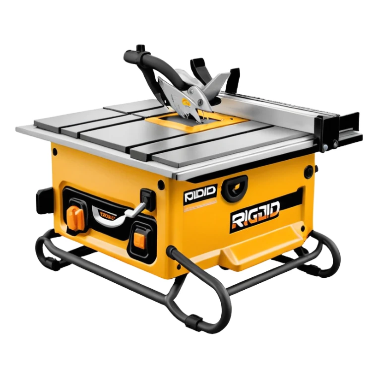 RIDGID 10″ Jobsite Table Saw, top view sticker