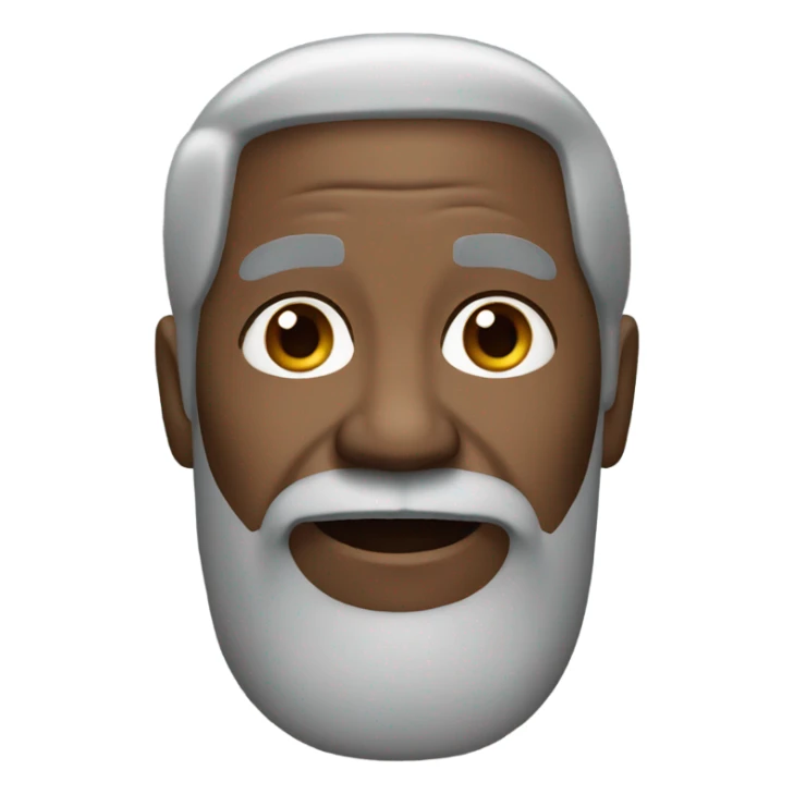 72 year old black man with black hair and gray beard sticker