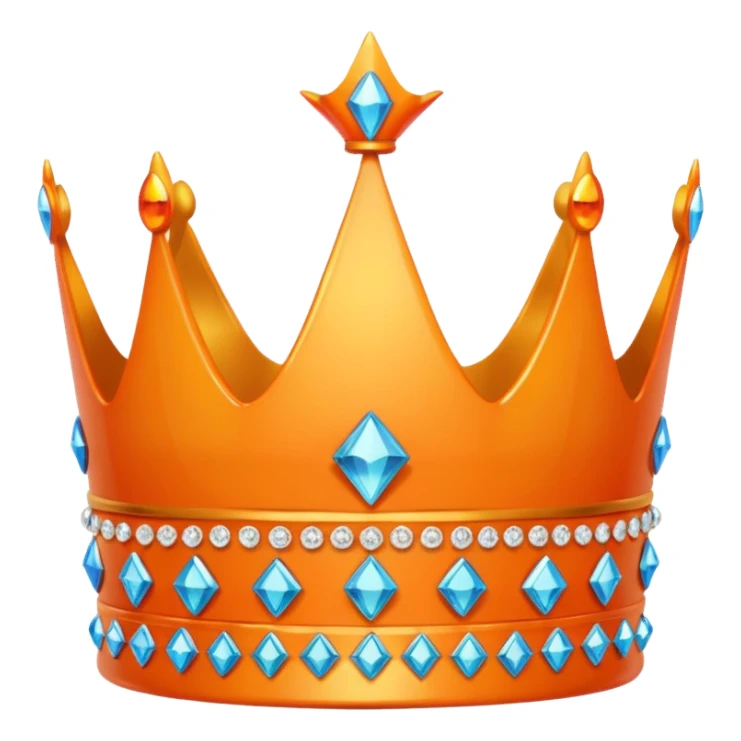 create ma a copy and paste emoji of a orange crown sticker