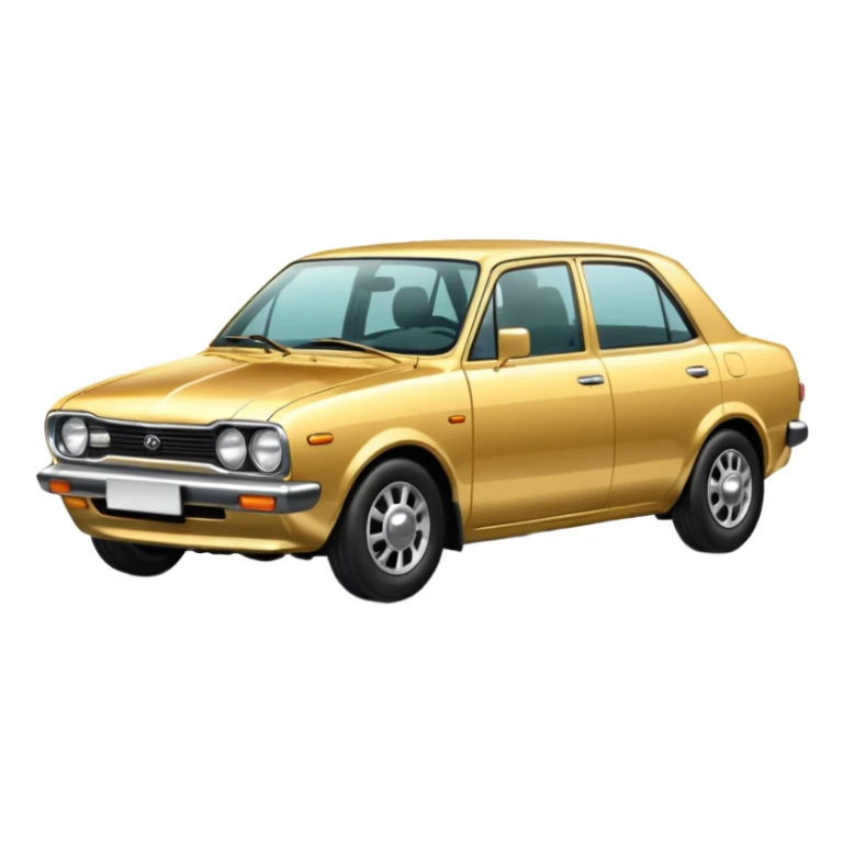 Golden Corolla car emoji sticker