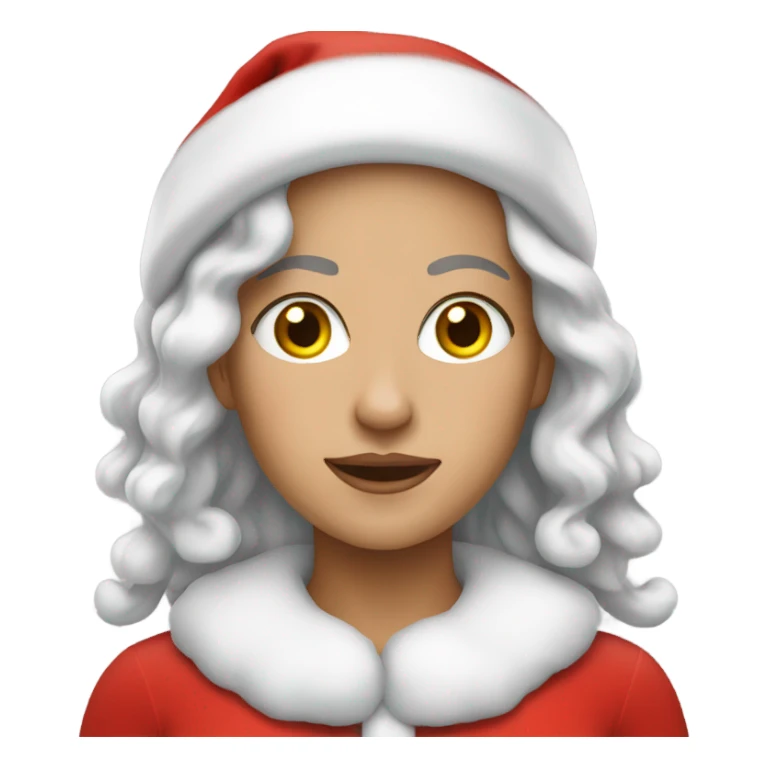 White woman as santa claus sticker