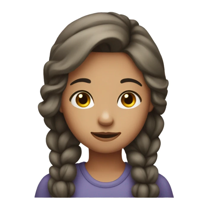 Girl with one hand on cheek sticker