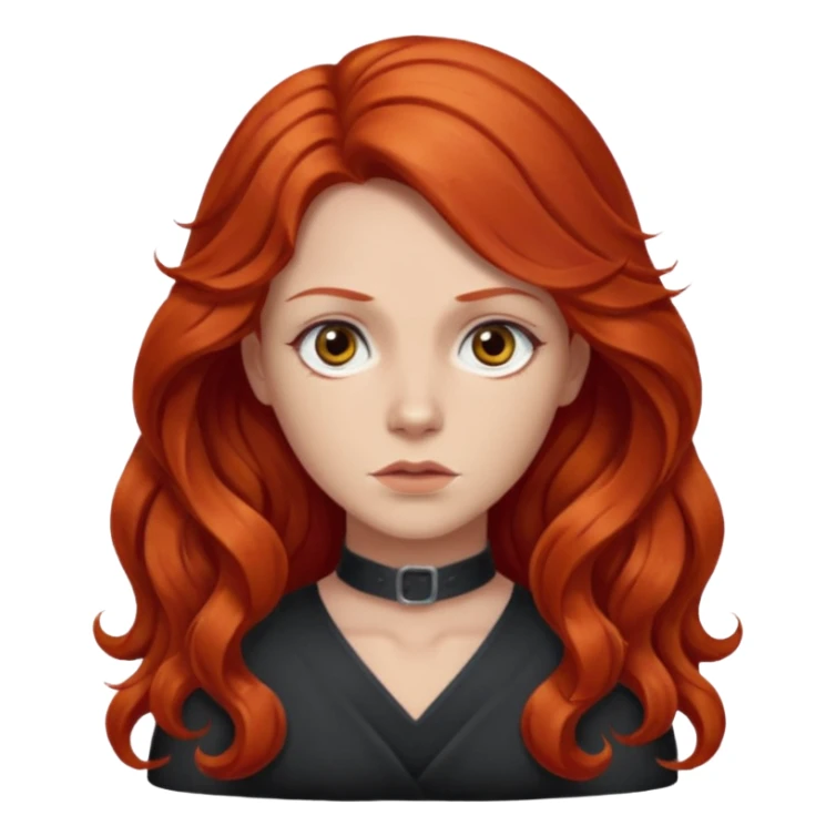 Preta, do cabelo grande ondulado, vermelho, cara de Seria, croped sticker