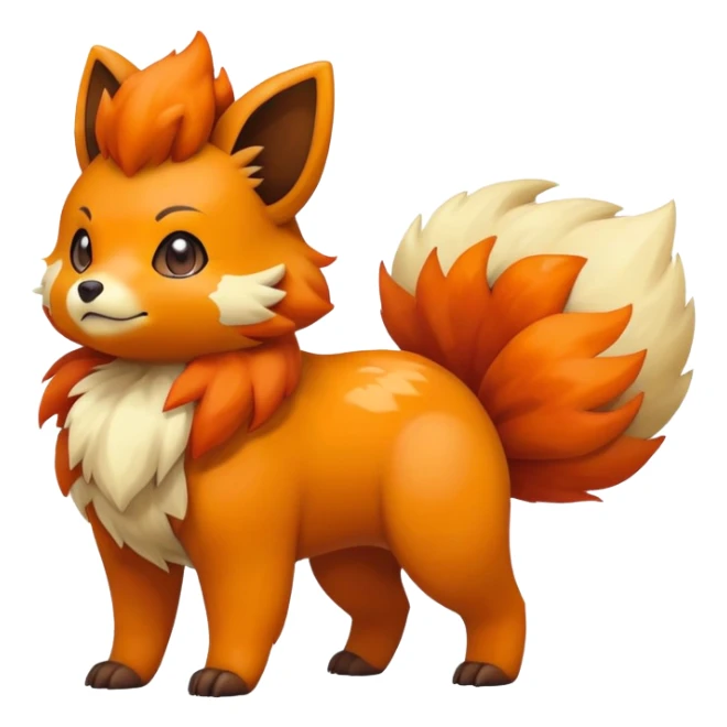 Vulpix-Growlithe-Fakémon-hybrid-creature (full body)  sticker