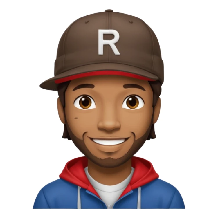 Redman Rapper with dark brown hair sticker