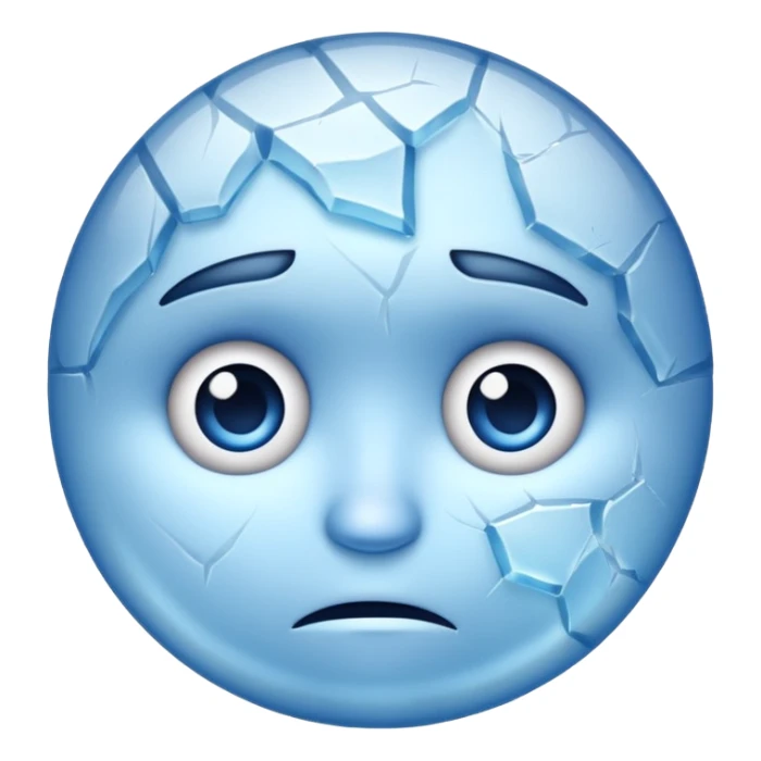 Frozen icy sad face iOs emoji sticker