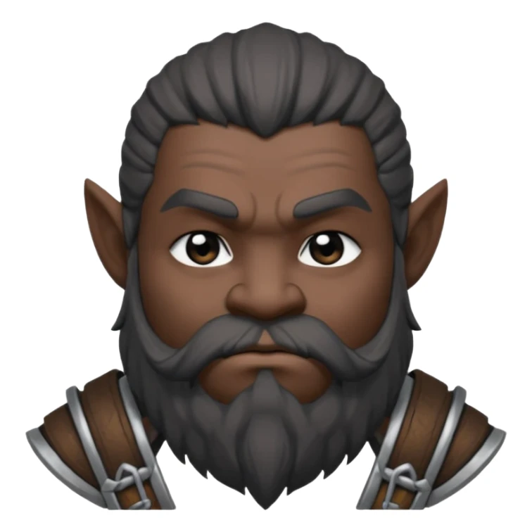 Enano dnd estilo blanco y negro dibujo (ESTILO DARK ANIME Y QUE SE NOTE QUE ES UN ENANO) sticker