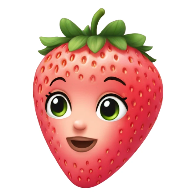 Baby pink strawberry cutesy  sticker