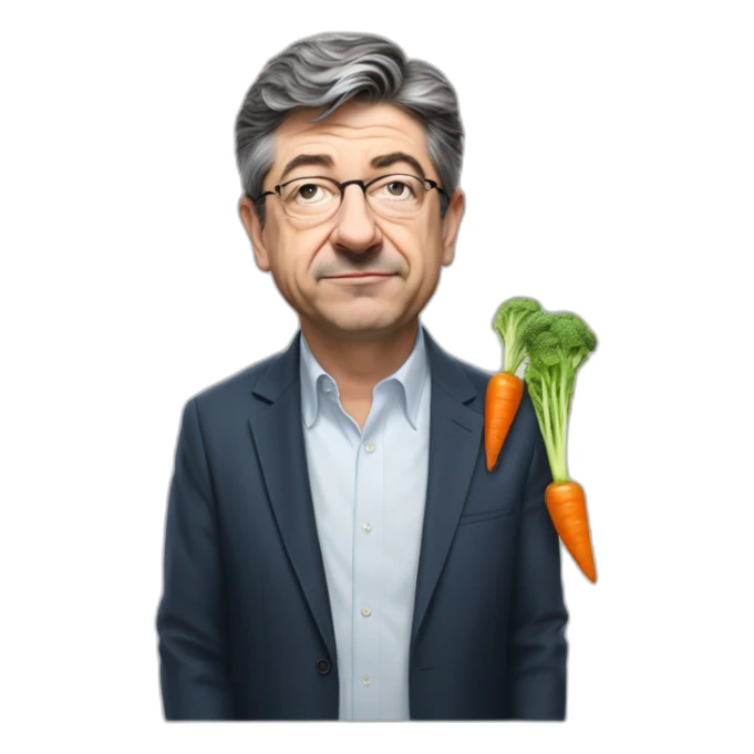 Mélenchon qui fume une carotte sticker