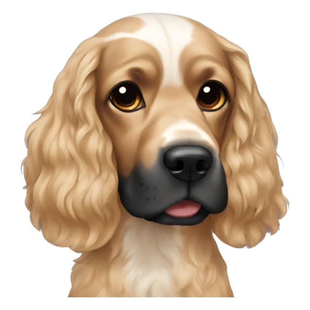 Cocker spaniel with a girl with black hair sticker