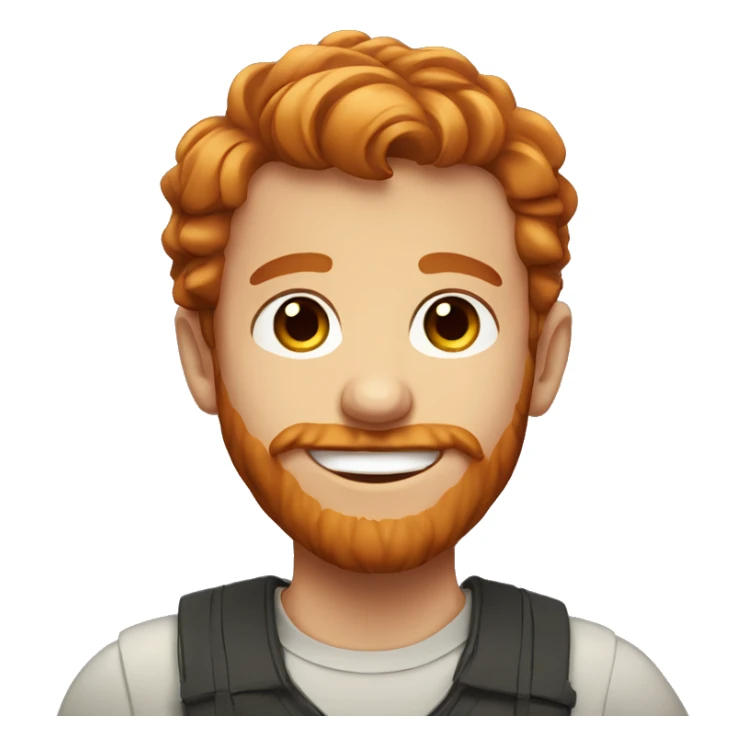 smiling boy with beard portrait with a more ginger hair and beard  sticker