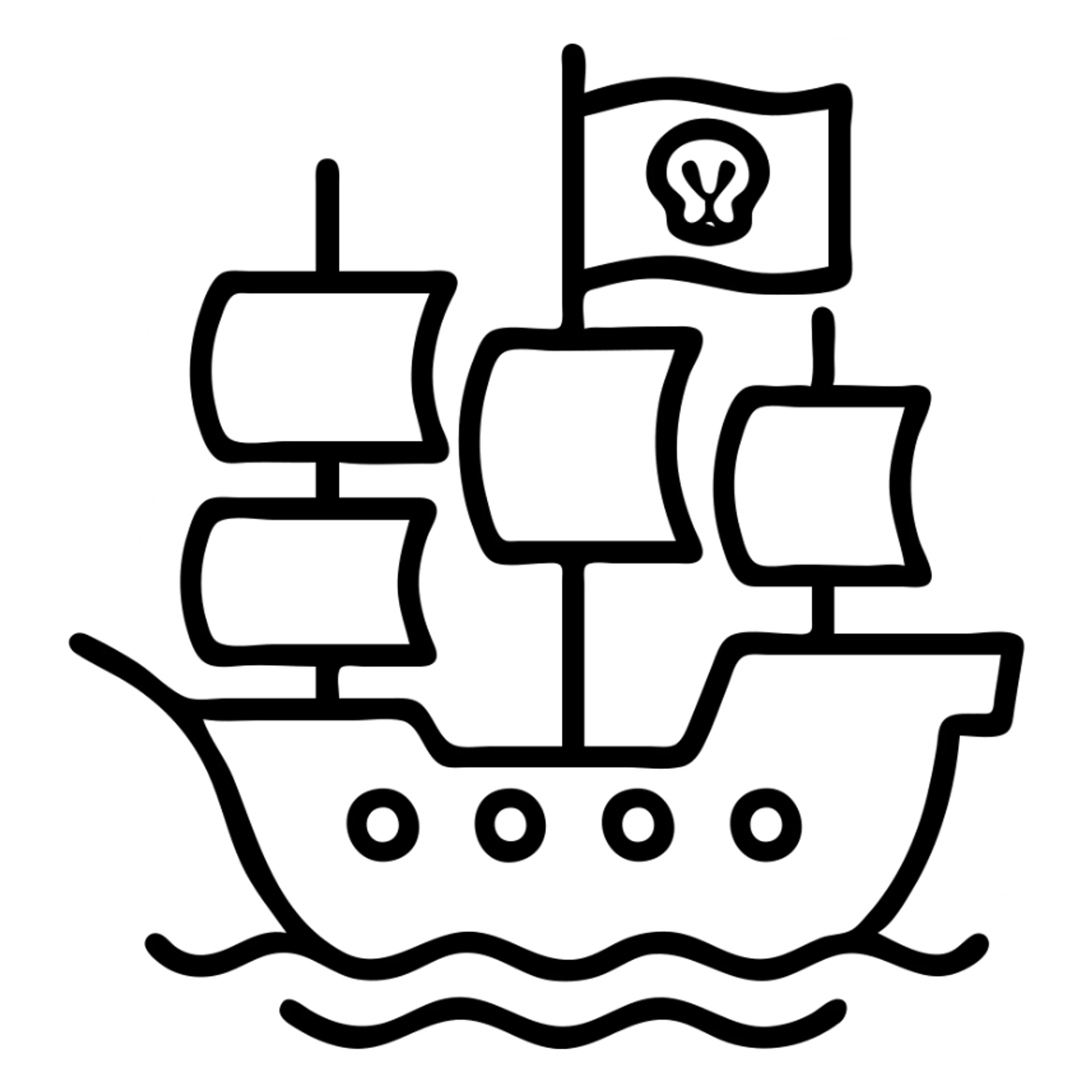pirate ship sticker