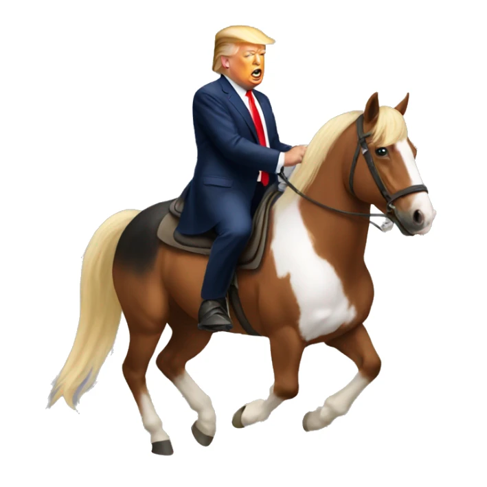 Donald Trump on horse sticker