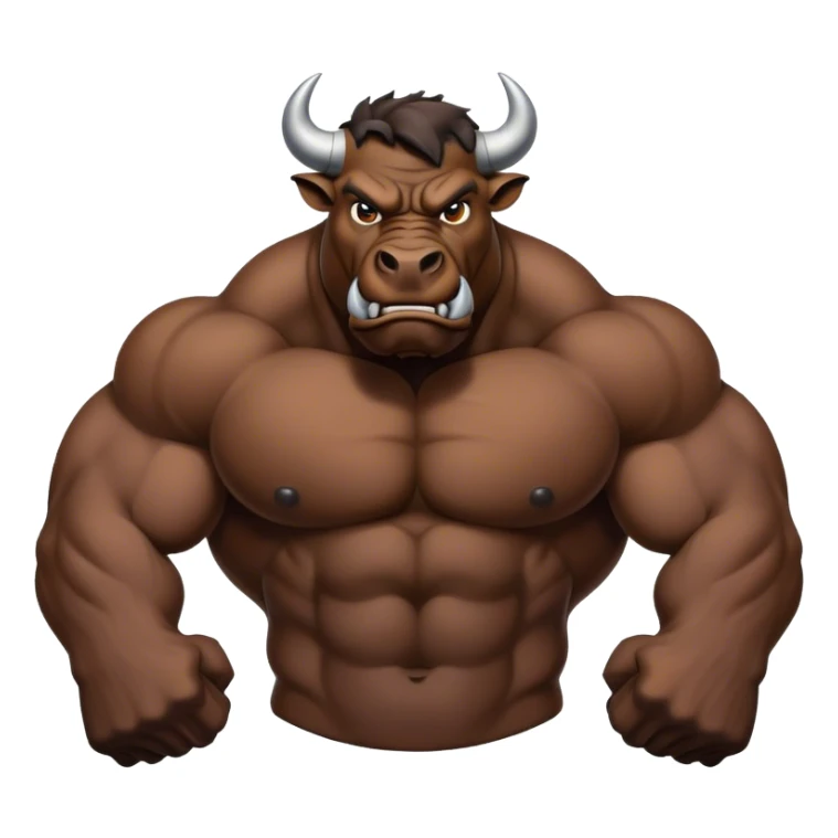 Toro que se vea agresivo a representar a una empresa que funde metales sticker
