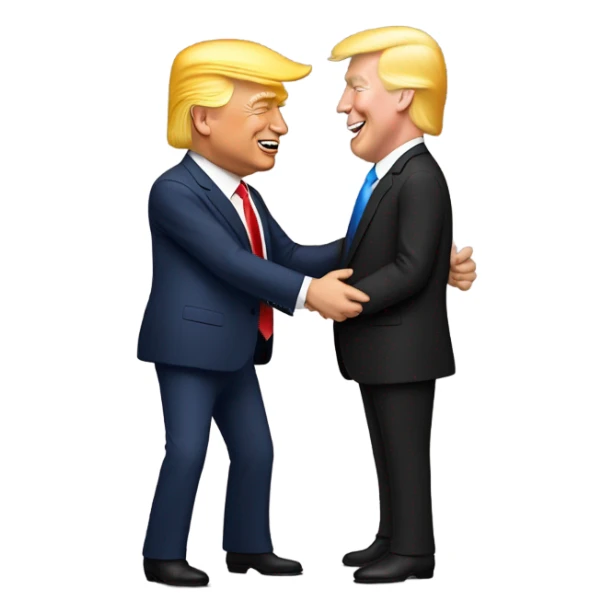 Elon musk hugging Donald trump sticker