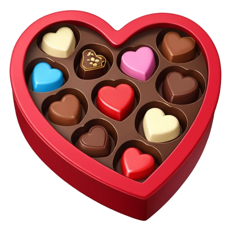 heart shaped box of chocolates sticker