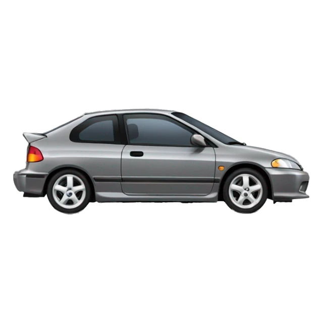 Grey Honda civic 1999 three doors  sticker
