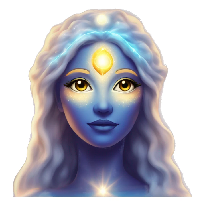 Pleiadian radiant glowing diva woman female third eye sticker