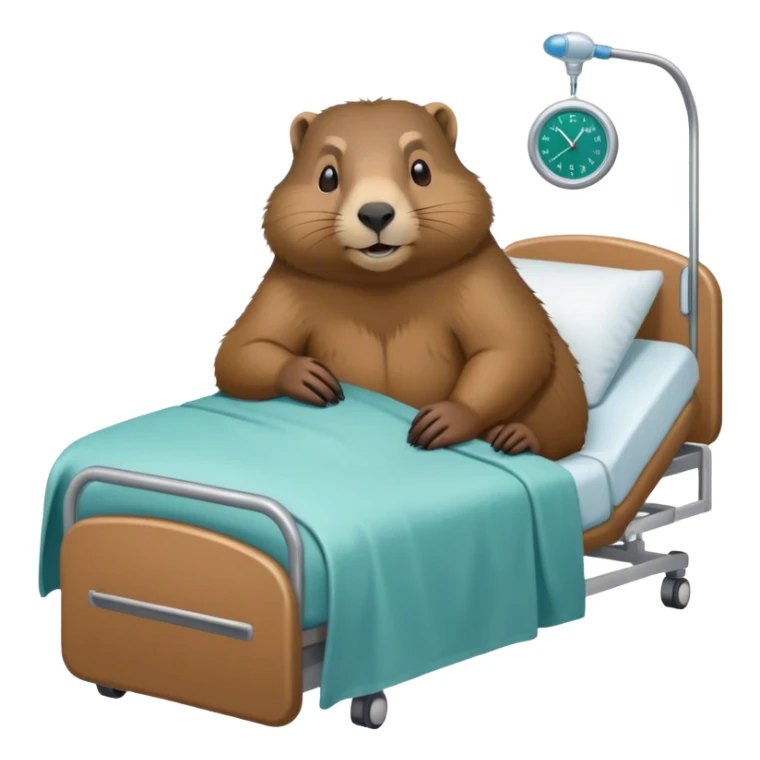 Marmot relax in hospital sticker