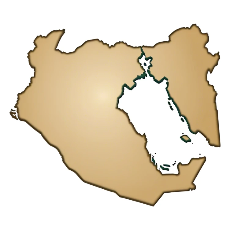 Map of the Saudi Arabia with no colour  sticker