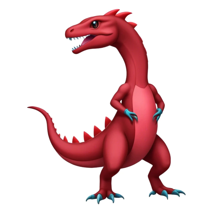 Badass black and red salamence-salazzle-hybrid, full body sticker