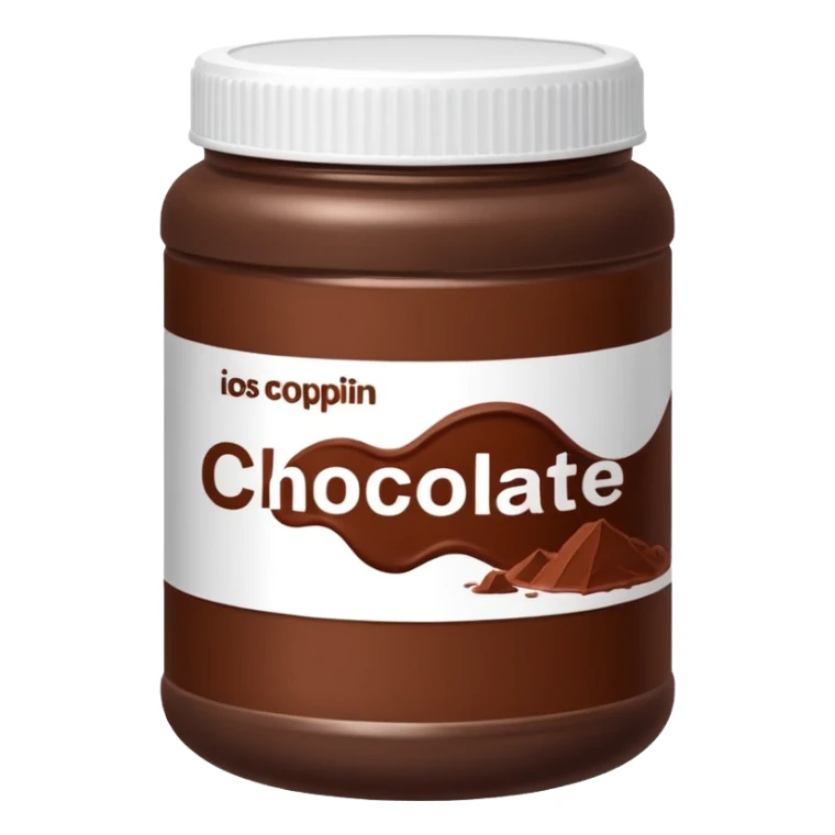 chocolate protein powder jar labeled chocolate picture icon sticker