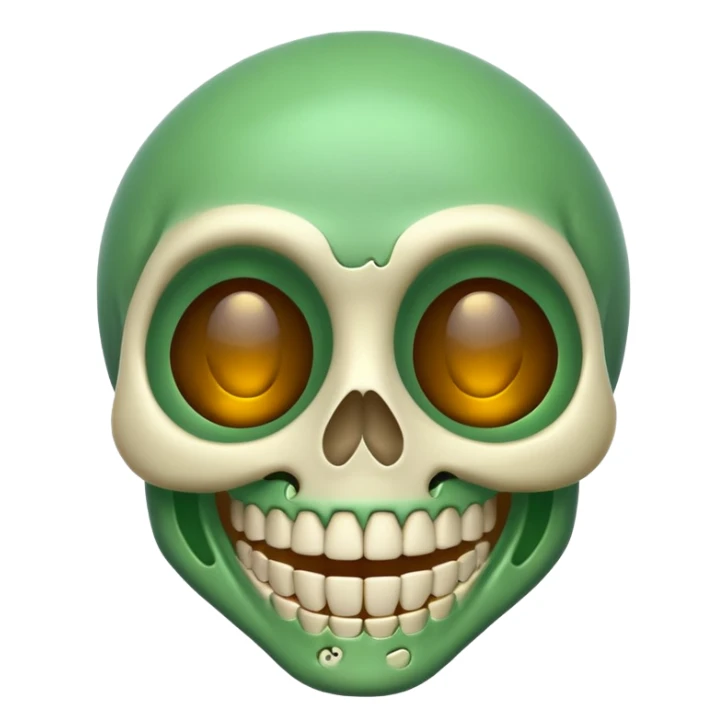 an emoji of a green skeleton sticker
