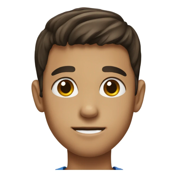 brunette boy sticker