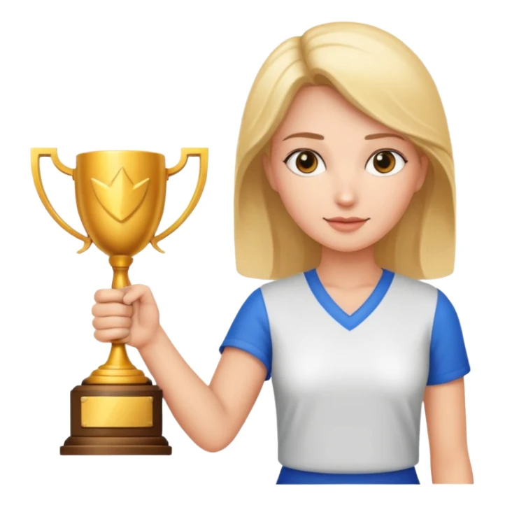 generate an emoji for this phrase, Start strong to earn trust and be noticed. End strong to be remembered. make it a female sticker