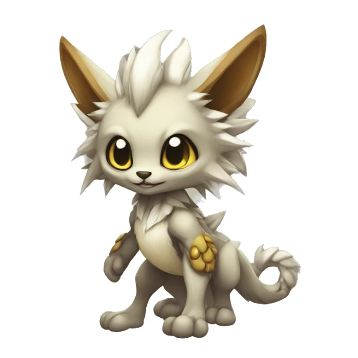 Anthro chibi kawaii Vernid-WickerBeast-Protogen-Primagen-Fakémon Full Body sticker