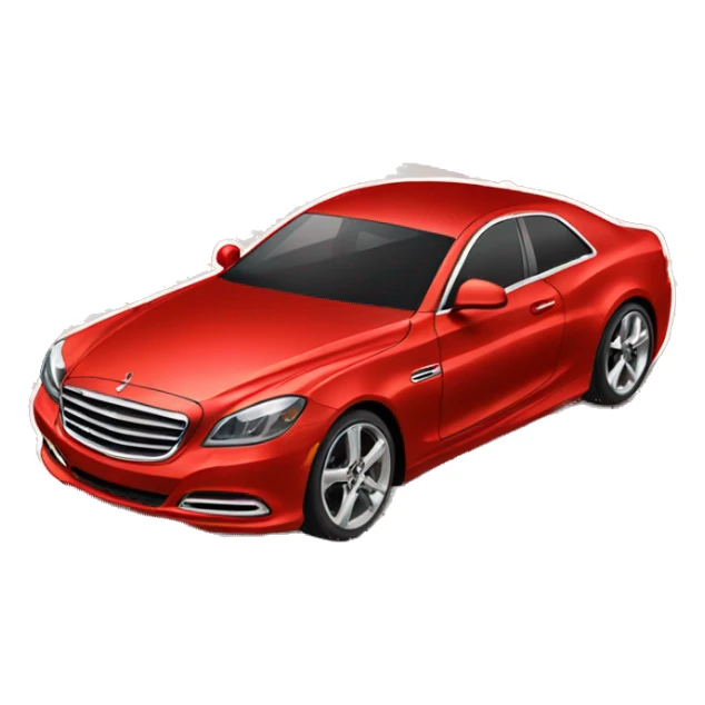 a red luxury car with flowing lines and shiny details. sticker