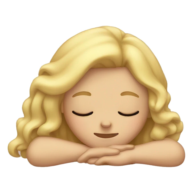 blonde girl sleeping hard sticker