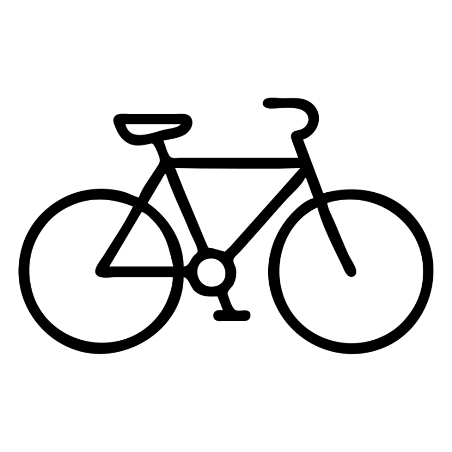 outlined bike icon sticker